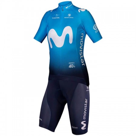 Cykeltrøje + Bib Cykelshorts 2020 Movistar Team Dame N001